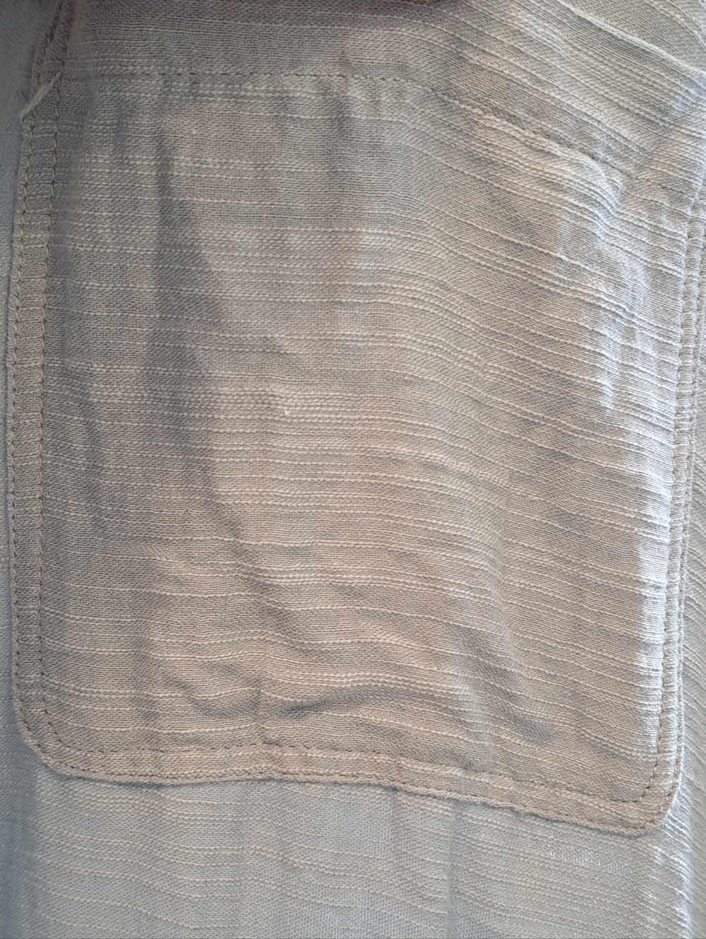 Relaxed Sage Green Button-Down Shirt - Casual Women's Top - Picture 7 of 9